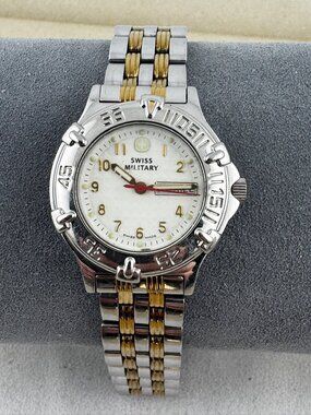 Authentic Swiss Made Swiss Military Two Tone Watch New Battery